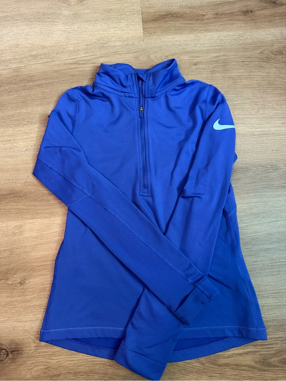 Nike Blue Kids' Half-Zip Performance Top